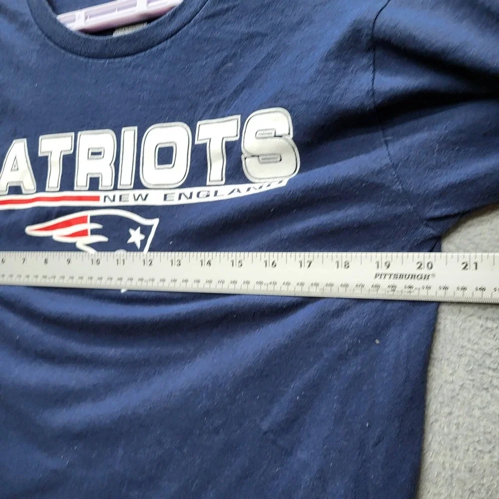 New England Patriots Men Shirt M Navy Majestic‎ Logo Long Sleeve